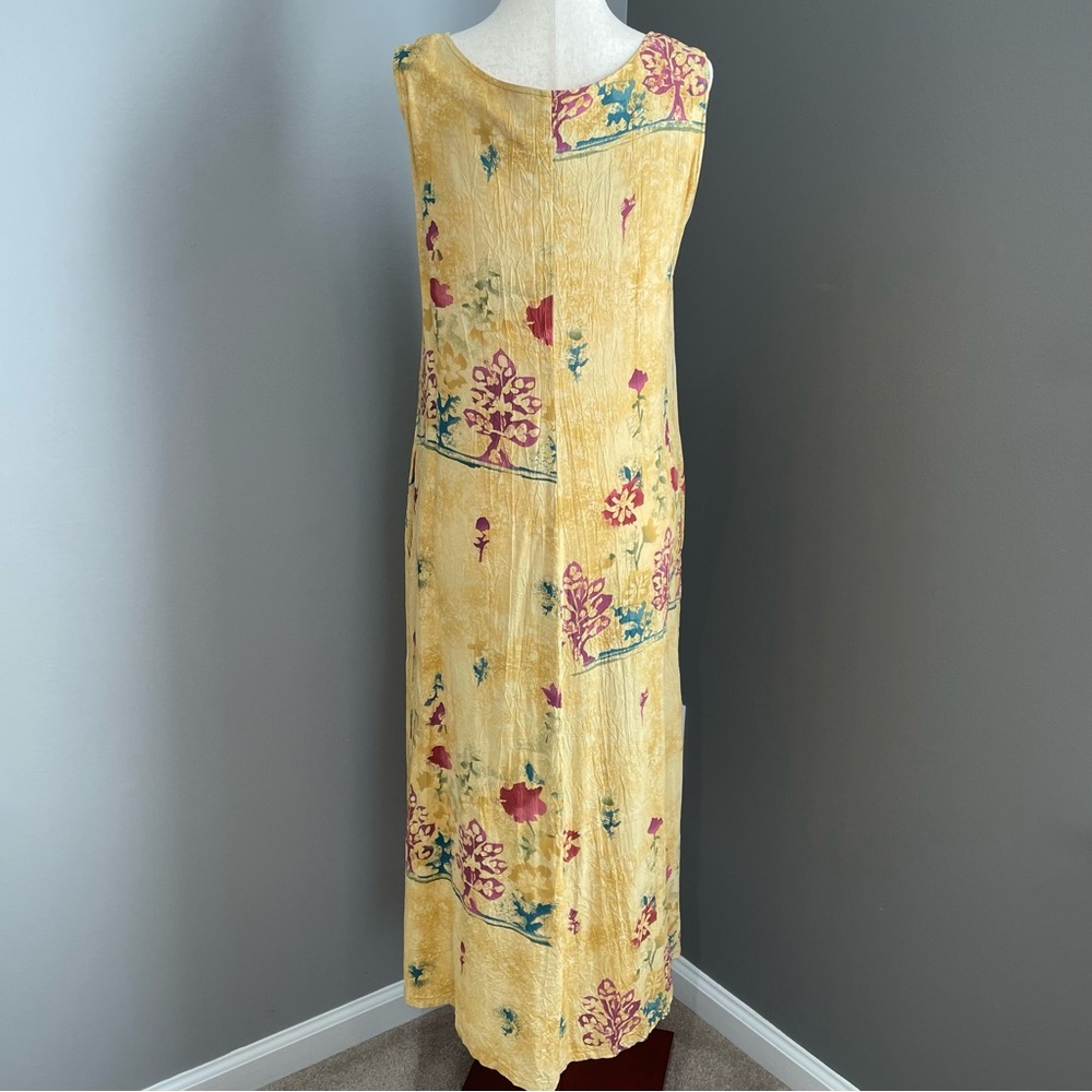 VTG Jams World Button Down Dress M Tank Style w Pockets Beautiful Foliage Print - Picture 4 of 14